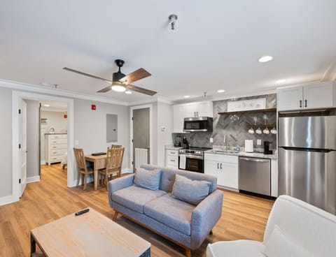 Condo, 1 Queen Bed, Patio, Garden View (Carters Court Cozy Hideaway) | Living area | 55-inch flat-screen TV with digital channels