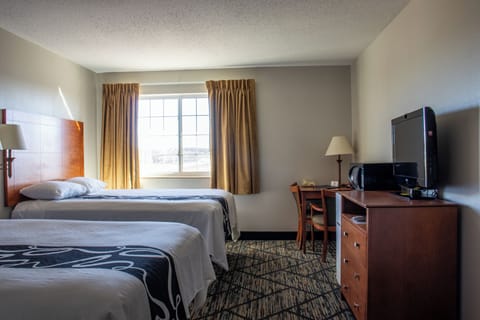 Standard Room, 2 Queen Beds | Desk, laptop workspace, free WiFi, bed sheets