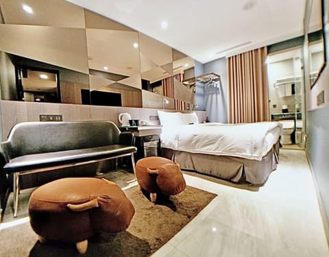 Grand Double Room (Partially No Windows) | Down comforters, free minibar, in-room safe, iron/ironing board