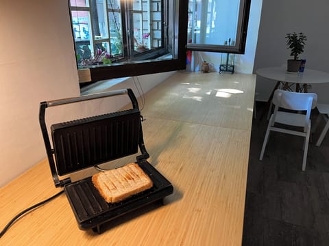 Shared fridge, microwave