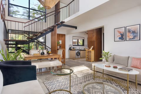 Luxury Villa, Private Pool | Living area | 50-inch Smart TV with digital channels, Netflix, toys