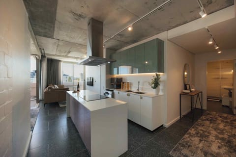 Three Bedroom Apartment | Private kitchen | Full-size fridge, microwave, oven, stovetop