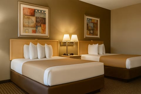 Room, 2 Queen Beds, Non Smoking | Iron/ironing board, free WiFi, bed sheets