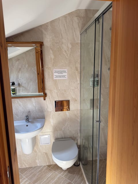 Family Double Room | Bathroom | Shower, hair dryer, towels, soap