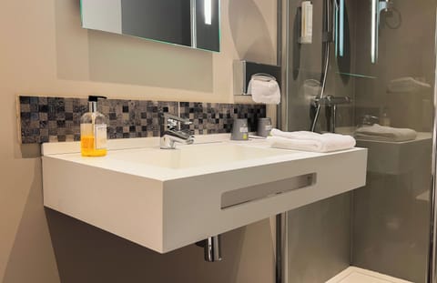 Executive Double Room, 1 Queen Bed | Bathroom | Deep soaking tub, rainfall showerhead, free toiletries, hair dryer