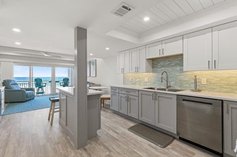 Condo, 1 King Bed (Ocean Club North B213) | Private kitchen | Oven, toaster