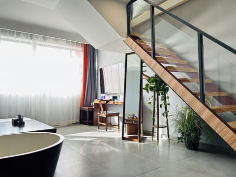 Loft Twin Room for Family | Blackout drapes, soundproofing, iron/ironing board (on request)