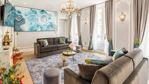 Apartment, City View | Living area | 43-inch Smart TV with cable channels, Netflix, streaming services