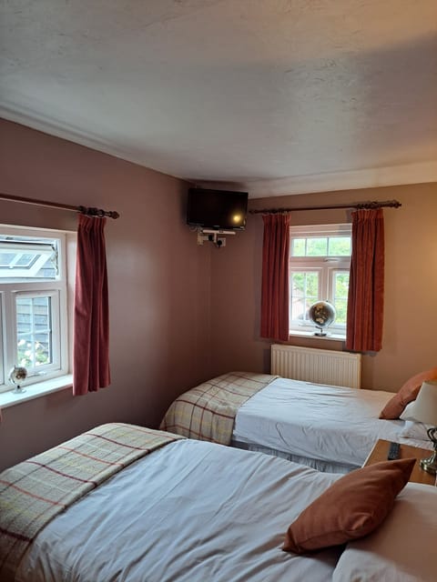 Twin Room, Garden View | Desk, laptop workspace, free WiFi