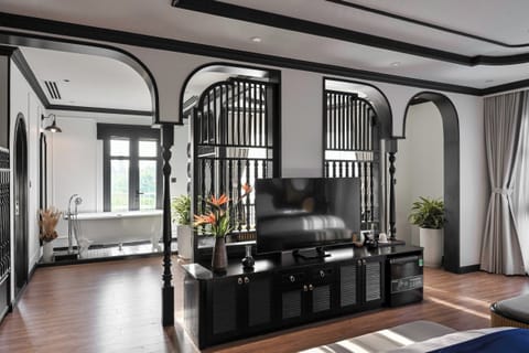 Family Quadruple Room, Balcony, City View | In-room safe, desk, laptop workspace, soundproofing