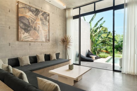 Deluxe Villa, Private Pool, Pool View | Living area | 32-inch flat-screen TV with digital channels, Smart TV