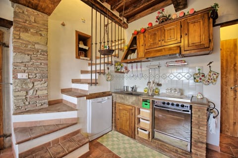 Panoramic House, 2 Bedrooms | Private kitchen | Full-size fridge, microwave, oven, stovetop