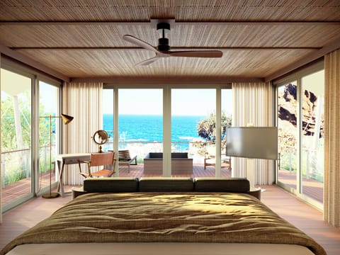 Seafront Tented Pavilion | Premium bedding, minibar, in-room safe, desk