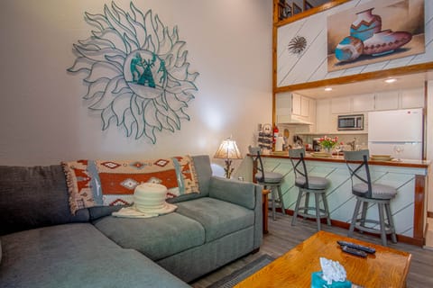 House, 1 Queen Bed with Sofa bed, Patio, Mountain View (Snow Run Haven #8) | Living area | 42-inch flat-screen TV with digital channels, DVD player