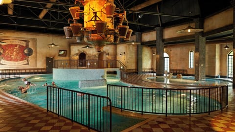 Indoor pool, lifeguards on site