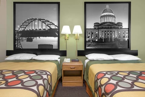 Double Room, 2 Double Beds | Desk, laptop workspace, soundproofing, iron/ironing board