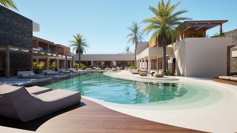 Seasonal outdoor pool, open 9:00 AM to 8:00 PM, pool umbrellas