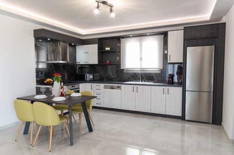 Microwave, dishwasher, coffee/tea maker, highchair