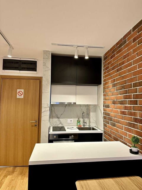 Deluxe Apartment, Balcony, City View | Private kitchen