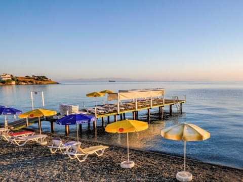 Private beach, beach bar