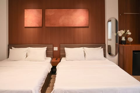 Family Double or Twin Room | Desk, blackout drapes, iron/ironing board, free WiFi