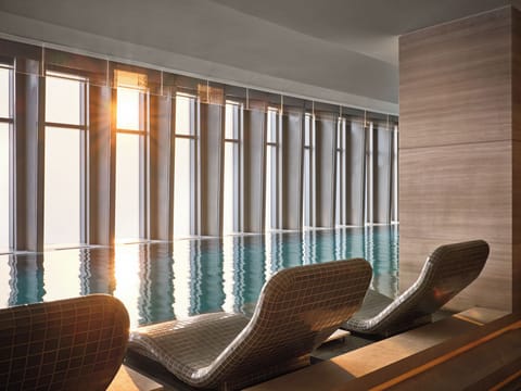 Indoor pool, open 7:00 AM to 10:00 PM, lifeguards on site
