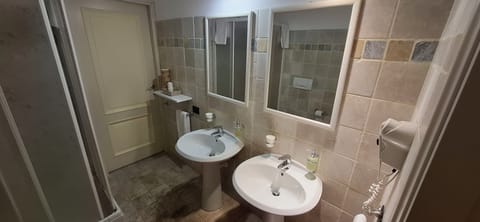 Family Quadruple Room | Bathroom | Hair dryer, towels, soap, shampoo