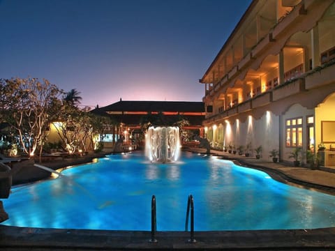 2 outdoor pools, open 8:00 AM to 10:00 PM, pool umbrellas, sun loungers