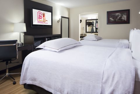 Premium Room, 2 Double Beds (Upgraded Bedding & Snack, Smoke Free) | 1 bedroom, desk, iron/ironing board, free cribs/infant beds