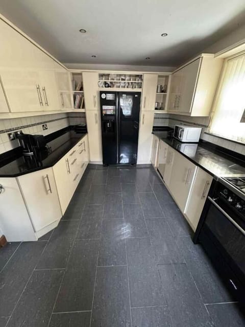 Full-size fridge, microwave, oven, stovetop