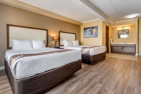 Premium bedding, desk, iron/ironing board, free cribs/infant beds