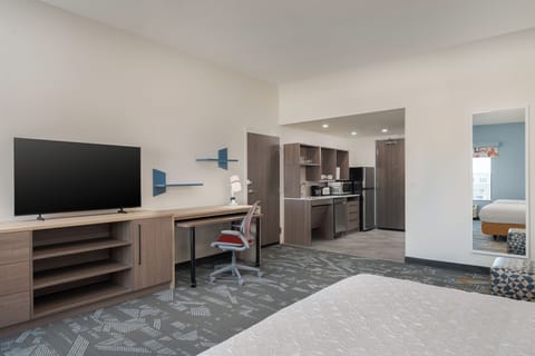 Hypo-allergenic bedding, desk, blackout drapes, iron/ironing board