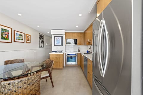 Condo, Multiple Beds, Balcony, Garden View (Mana Kai 304) | Private kitchen | Coffee/tea maker, dining tables
