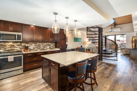 Condo, Multiple Beds, Balcony, Ocean View (Kamaole Sands 3-406) | Private kitchen | Coffee/tea maker, dining tables