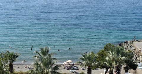 Beach nearby, sun loungers, beach umbrellas