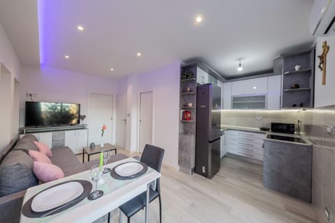 Apartment (A1) | Private kitchen | Fridge, microwave, oven, stovetop