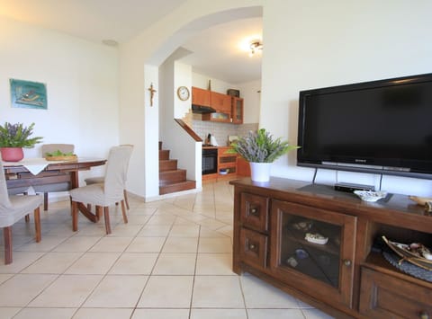 House (Two Bedroom Villa with Sea view) | Living room | 32-inch flat-screen TV with cable channels