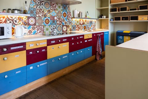 Shared fridge, microwave