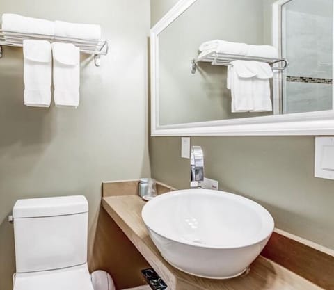 Signature Double Room, 1 Queen Bed (Green Room) | Bathroom | Free toiletries, hair dryer, towels