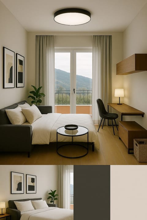Apartment, Balcony, City View | Living area | Flat-screen TV