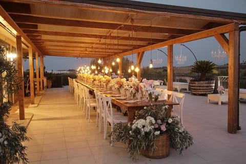 Outdoor banquet area