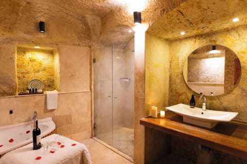 Deluxe Room | Bathroom | Hair dryer, towels