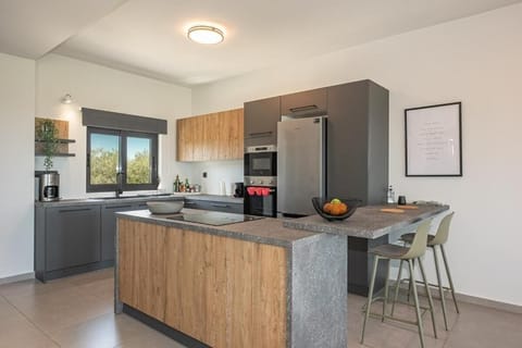 Deluxe Villa, Sea View | Private kitchen | Full-size fridge, microwave, oven, stovetop