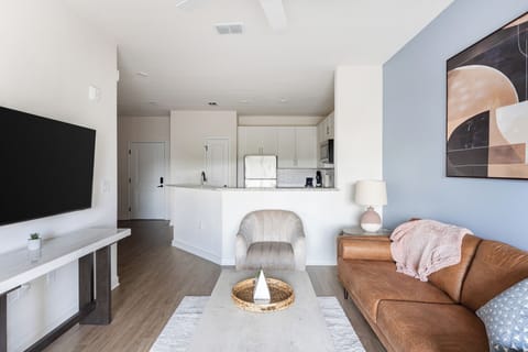 Apartment (1 Bedroom) | Living area | 50-inch Smart TV with digital channels