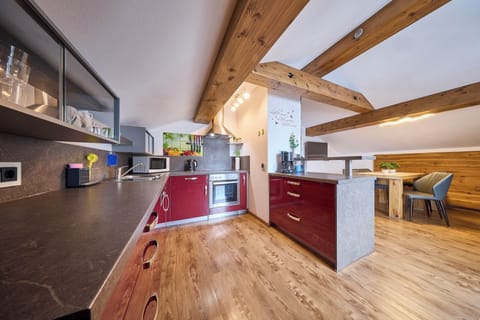 Comfort Apartment, 2 Bedrooms, Pets Allowed, Mountain View | Private kitchen | Coffee/tea maker, electric kettle, toaster