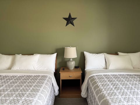 Deluxe Double Room, 2 Queen Beds, Non Smoking | Laptop workspace, blackout drapes, iron/ironing board, free WiFi