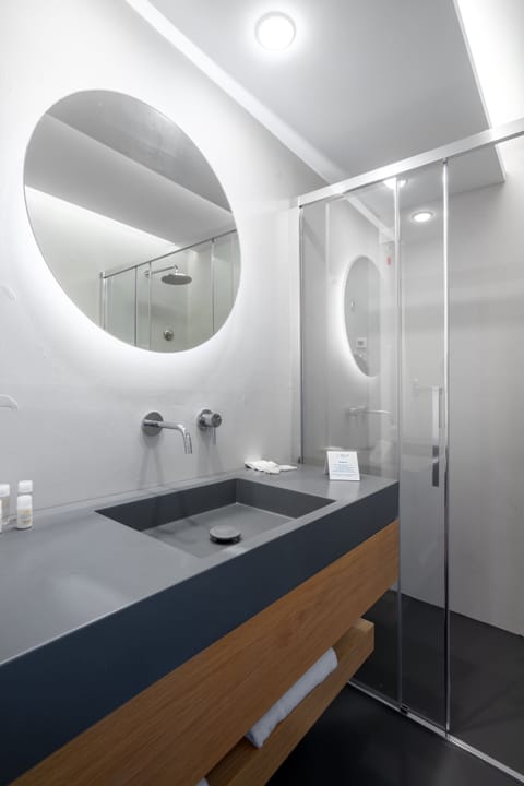 Rainfall showerhead, hair dryer, bidet, towels