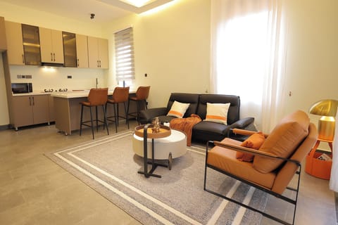 Premium Apartment, Balcony, Hill View | Living area