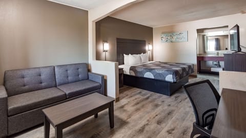 Standard Room, 1 Queen Bed, Non Smoking, Refrigerator & Microwave (with Sofabed) | Desk, laptop workspace, blackout drapes, iron/ironing board (on request)