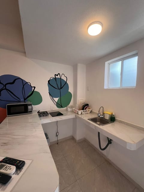 Apartment, Balcony, Pool View | Private kitchen